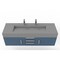 Castello Usa Nile 60" Wall Mounted Blue Vanity With Gray Top And Brushed Nickel Handles CB-MC-60BLU-BN-2053-GR - alternate 7